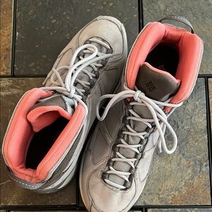 Columbia Women's Lace-Up Boots - Gray and Pink